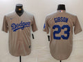 Men's Los Angeles Dodgers Kirk Gibson #23 Gray Replica Player Jersey1