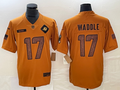 Men's Miami Dolphins Jaylen Waddle #17 Brown 2023 Salute To Service Limited Jersey1