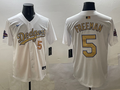 Men's Los Angeles Dodgers Freddie Freeman #5 White 2025 Gold Collection Limited Jersey1