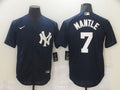 Men's New York Yankees Mickey Mantle #7 Navy Replica Baseball Jersey1