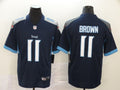 Men's Tennessee Titans A.J. Brown #11 Navy Game Jersey1