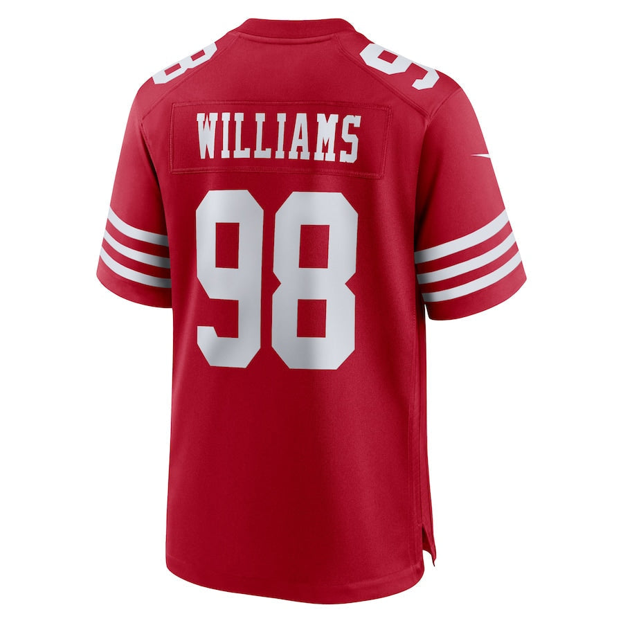 Men's San Francisco 49ers Mykel Williams Nike Scarlet 2025 NFL Draft First Round Pick Game Jersey