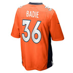 Tyler Badie Denver Broncos Nike Team Game Jersey -  Orange