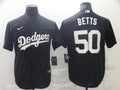 Men's Los Angeles Dodgers Mookie Betts #50 Black Replica Baseball Jersey1