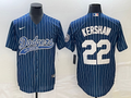 Men's Los Angeles Dodgers Clayton Kershaw #22 Blue Player Jersey1 Joint Edition