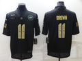 Men's Philadelphia Eagles A.J. Brown #11 Black Player Jersey1