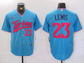Men's Minnesota Twins Royce Lewis #23 Blue Replica Player Jersey1