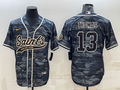 Men's New Orleans Saints Michael Thomas #13 Grey Camouflage Game Jersey1 Joint Edition
