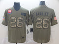 Men's New York Giants Saquon Barkley #26 Brown Game Player Jersey1