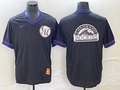 Men's Colorado Rockies Black Alternate Replica Team Jersey1