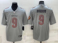 Men's Cincinnati Bengals Joe Burrow #9 Gray Atmosphere Fashion Game Jersey1