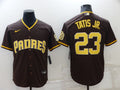 Men's San Diego Padres Fernando Tatis Jr. #23 Brown Stitched Jersey1