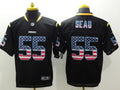 Men's Los Angeles Chargers Junior Seau #55 Black Game Jersey1