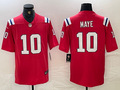Men's New England Patriots Drake Maye #10 Red Player Game Jersey1