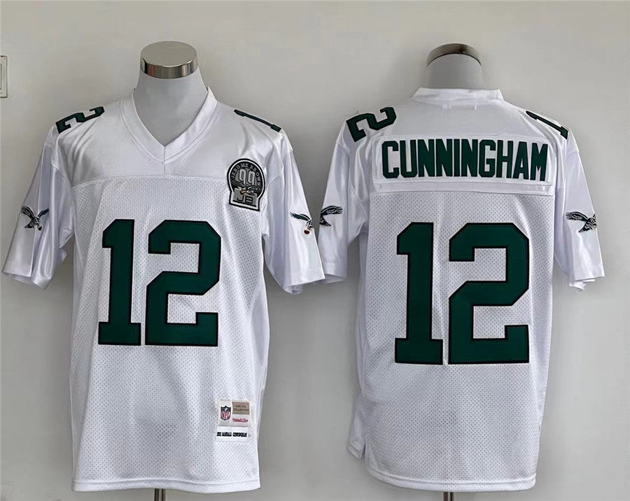 Men's Philadelphia Eagles Randall Cunningham  White Legacy Replica Jersey1