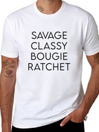 Savage Classy Bougie Ratchet Graphic Tee - Black