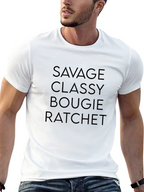 Savage Classy Bougie Ratchet Graphic Tee - Black