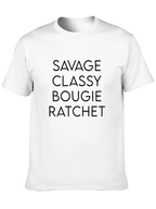 Savage Classy Bougie Ratchet Graphic Tee - Black