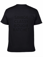 Savage Classy Bougie Ratchet Graphic Tee - Black