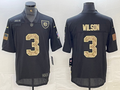 Men's Pittsburgh Steelers Russell Wilson #3 Black Team Game Jersey1