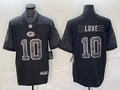 Men's Green Bay Packers Jordan Love #10 Black RFLCTV Limited Jersey1