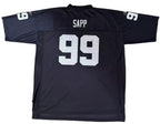 Men's Oakland Raiders Warren Sapp  Black Legacy Replica Jersey1