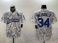 Men's Los Angeles Dodgers Fernando Valenzuela #34 Arctic Camo 2024 Salute to Service Limited Jersey