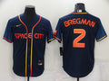 Men's Houston Astros Alex Bregman #2 Navy Space City Jersey1