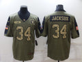 Men's Las Vegas Raiders Bo Jackson #34 Brown Alternate Game Jersey1