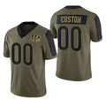 Custom2 Cincinnati Bengals Olive 2021 Salute To Service Limited Jersey2 Name And Number Size S to 6XL Christmas Birthday Gift American Stitched Football Jersey2s