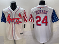 Men's St. Louis Cardinals Whitey Herzog #24 White Replica Player Jersey