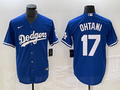 Men's Los Angeles Dodgers Shohei Ohtani #17 Blue Replica Game Jersey1