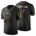 Custom1 Pittsburgh Steelers Black Golden Limited 100 Jersey1 Stitched American Football Jerseys
