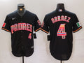 Men's San Diego Padres Luis Arraez #4 Black Player Game Jersey1