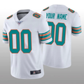 Custom Miami Dolphins White Alternate Game Jersey1