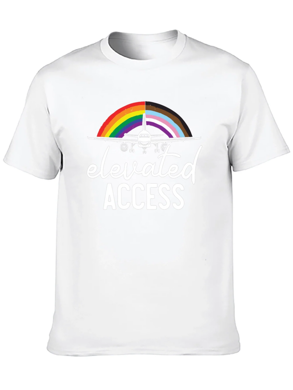 Elevated Access Pride Airplane T-Shirt
