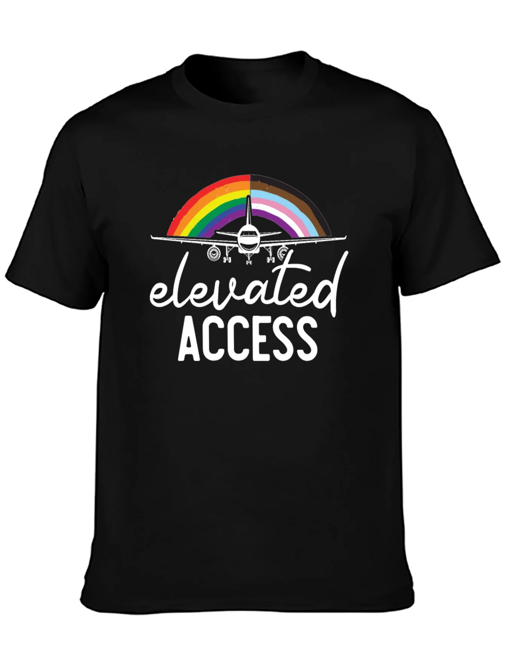 Elevated Access Pride Airplane T-Shirt