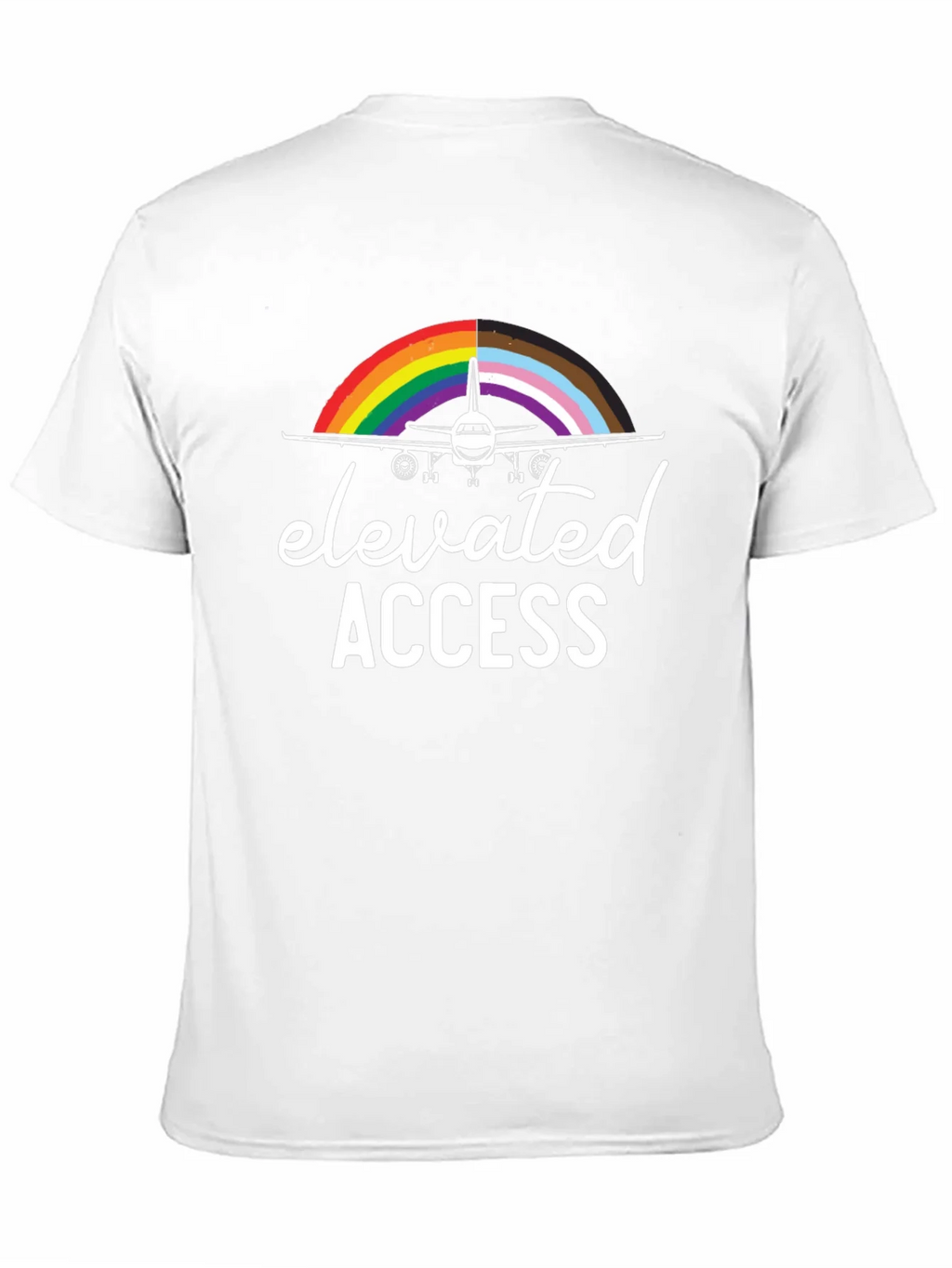 Elevated Access Pride Airplane T-Shirt