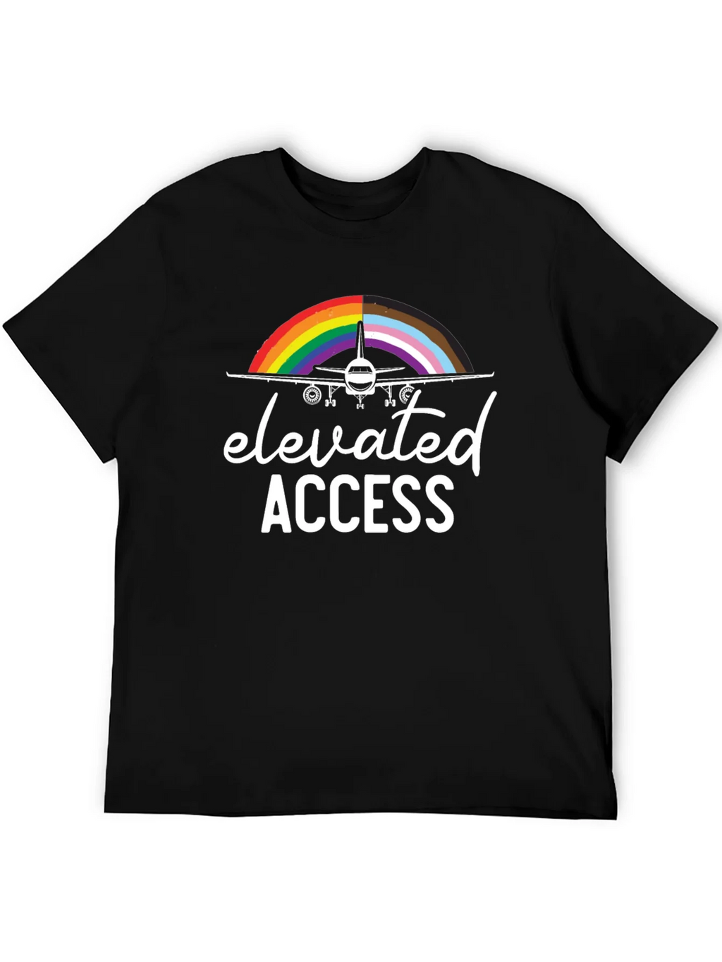 Elevated Access Pride Airplane T-Shirt