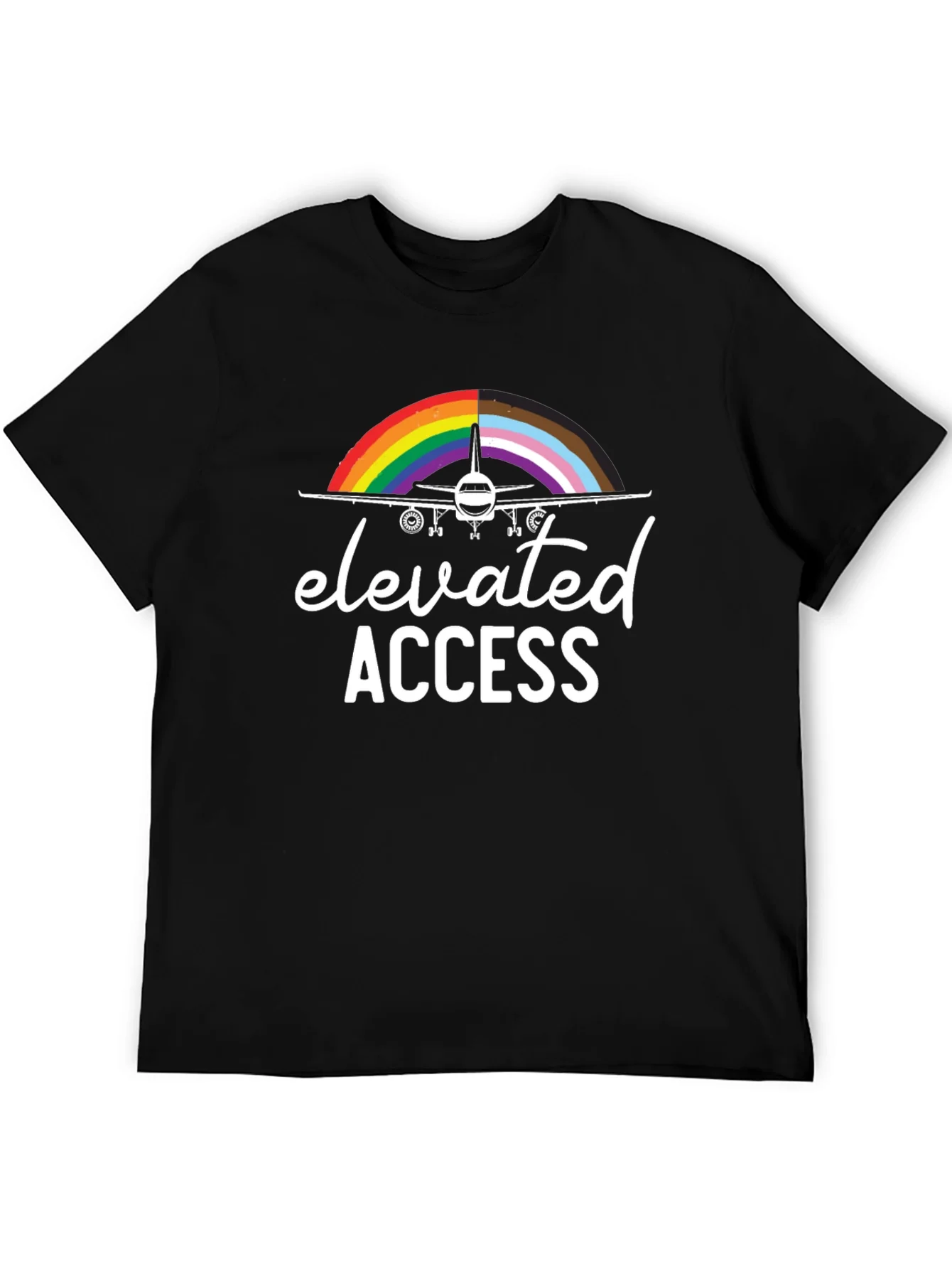 Elevated Access Pride Airplane T-Shirt