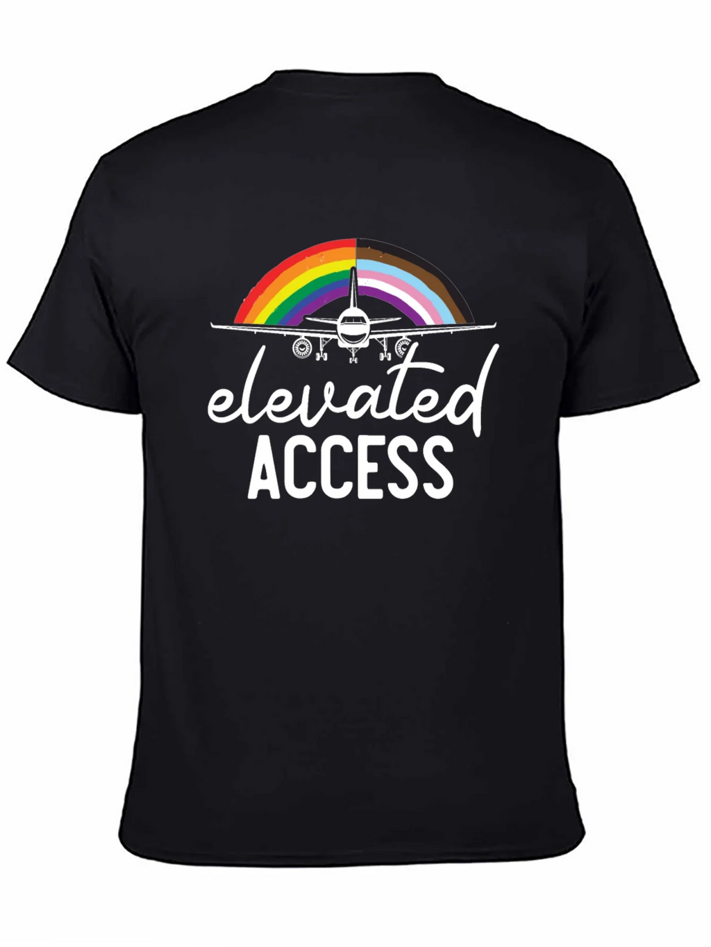 Elevated Access Pride Airplane T-Shirt