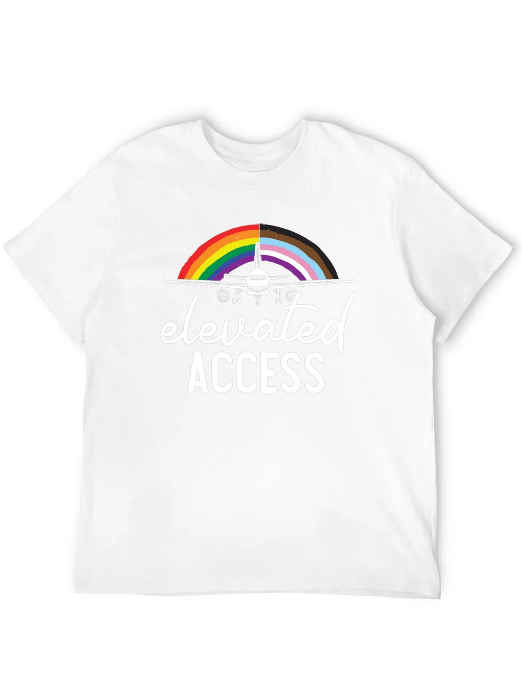 Elevated Access Pride Airplane T-Shirt