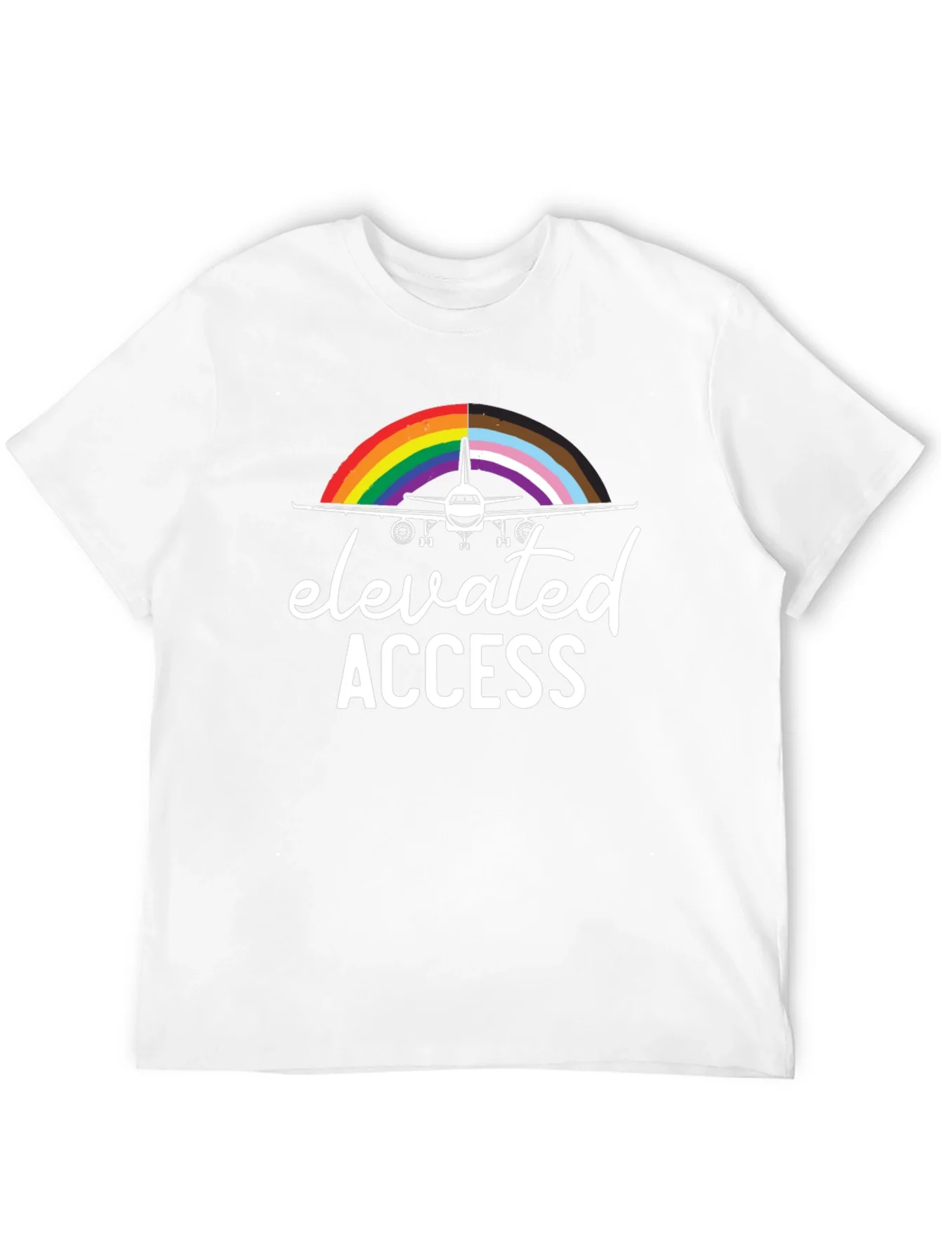 Elevated Access Pride Airplane T-Shirt