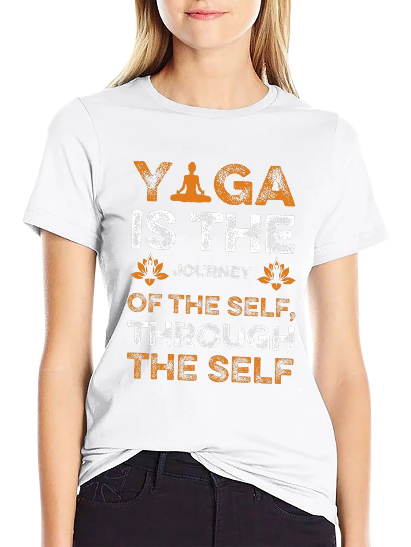 Yoga Journey T-Shirt - Self Through Self Black Tee