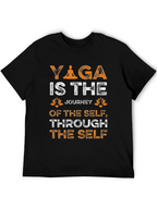 Yoga Journey T-Shirt - Self Through Self Black Tee