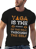Yoga Journey T-Shirt - Self Through Self Black Tee