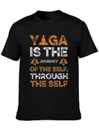 Yoga Journey T-Shirt - Self Through Self Black Tee
