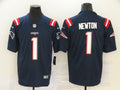 Men's New England Patriots Cam Newton #1 Navy Game Player Jersey1