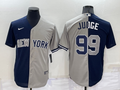Men's New York Yankees Aaron Judge #99 Navy/Gray Replica Baseball Jersey1