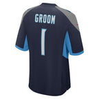 Number 1 Groom Tennessee Titans Nike Game Jersey - Navy